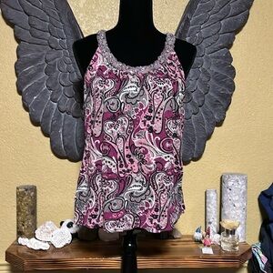 INC Tank Top With Jewels & Beads